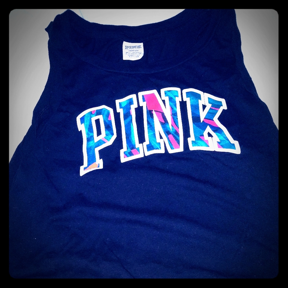 Lg pink cropped tank